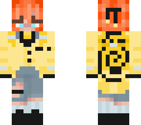 yellow delivery-service girl (with thermal bag)
