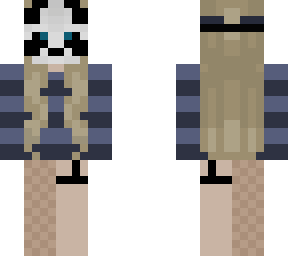 blue panda girl