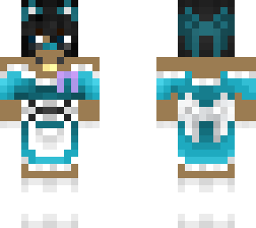 cyan cat-maid