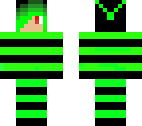 emo green stripes, faded hair