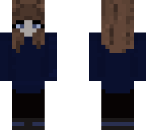 girl blue sweater moody skin