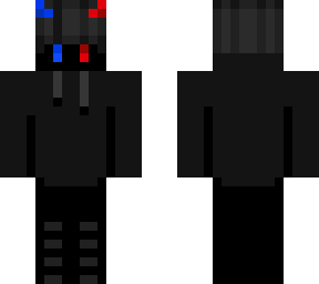 in a demons shadow red and blue