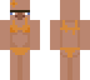 orange villager bikini