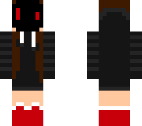 red mask hoodie girl