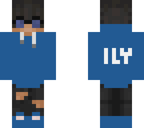blue hoodie