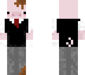 cute pig in suit