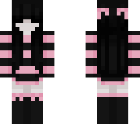egirl pink and black stripes