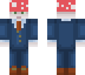 mushroom guy in a suit