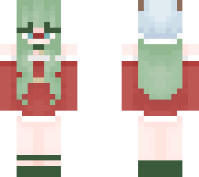 raindeer christmas green grinch girl red dress