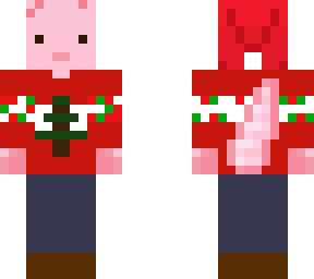 axolotl in a christmas sweater and hat