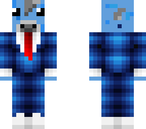 blue cow in suit just changed coulors of another persons skin