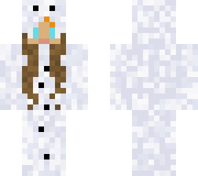 Blue Eyes Snowman Girl Braune Haare Mdchen Schneemann Minecraft Skin