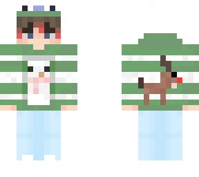 Christmas Axolotl Boy | Minecraft Skin