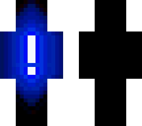 exclamation mark glowing blue
