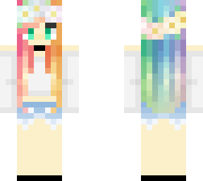 flower girl with rainbow hair #2