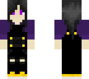 girl w/ purple sweater & overalls