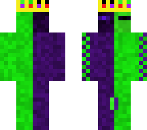 half-enderman half creeper with crown