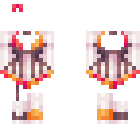 red & orange dress - base