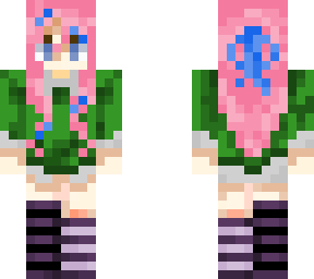 green/pink gorl