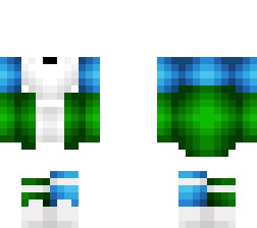 ob - blue & green jacket w/ white