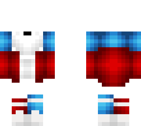 ob - blue & red jacket w/ white