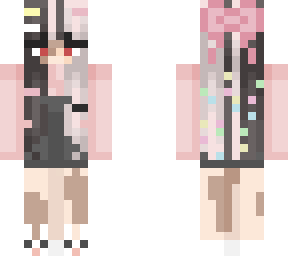 pink two colored skin