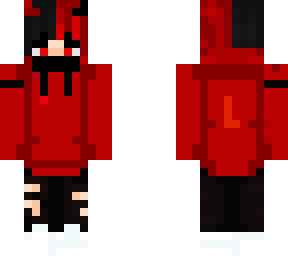 red devil boy but with a mask