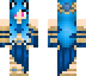 blue cat girl | Minecraft Skin