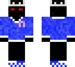 blue sweater with ribbon