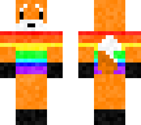 fox in rainbow tee