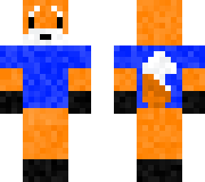 fox with bluet-shirt