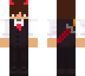 minecraft red demon person