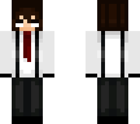 no pupils, suspenders + tie + gloves