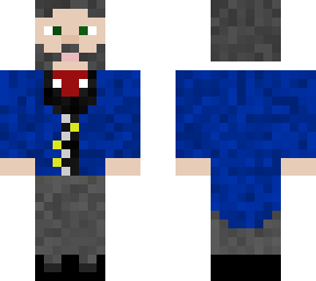 old man in blue suit