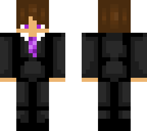 purple eyed boy with brown hair and suit