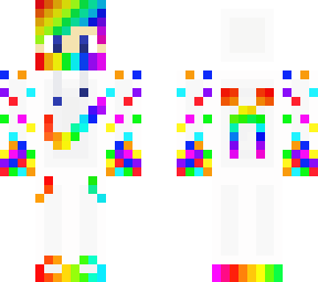rainbow gamer white hodie