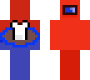 rojo impostor cargando cuerpo azul
