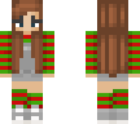 xmas,christmas,red,green,ginger,brunette,dungarees,jumper,socks,aesthetic,kawaii