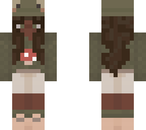 black girl w/ frog hat & mushroom top