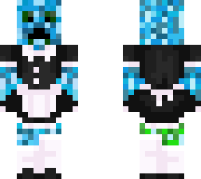 blue creeper in maid dress