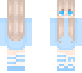 blue sweaty girl