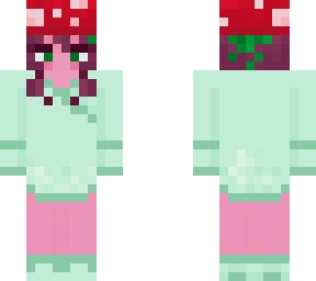 mushroom hat green overall