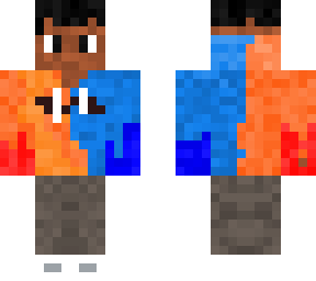 my true skin ( fire vs water )