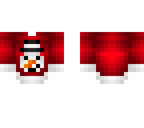 ob - big red top w/ snowman print