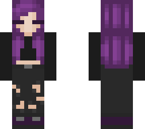purple haired girl