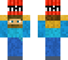 steve holding a tnt