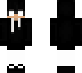 white and black hoodie boy 3px toggle-able glasses