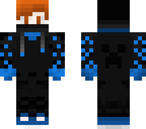 blue boy with flames