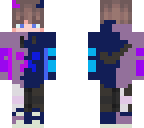 demon boy purple and blue