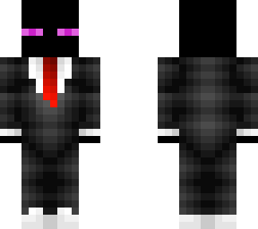 enderman in a suit (red tie)